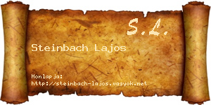 Steinbach Lajos névjegykártya