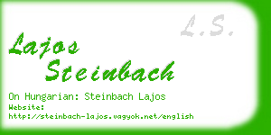 lajos steinbach business card